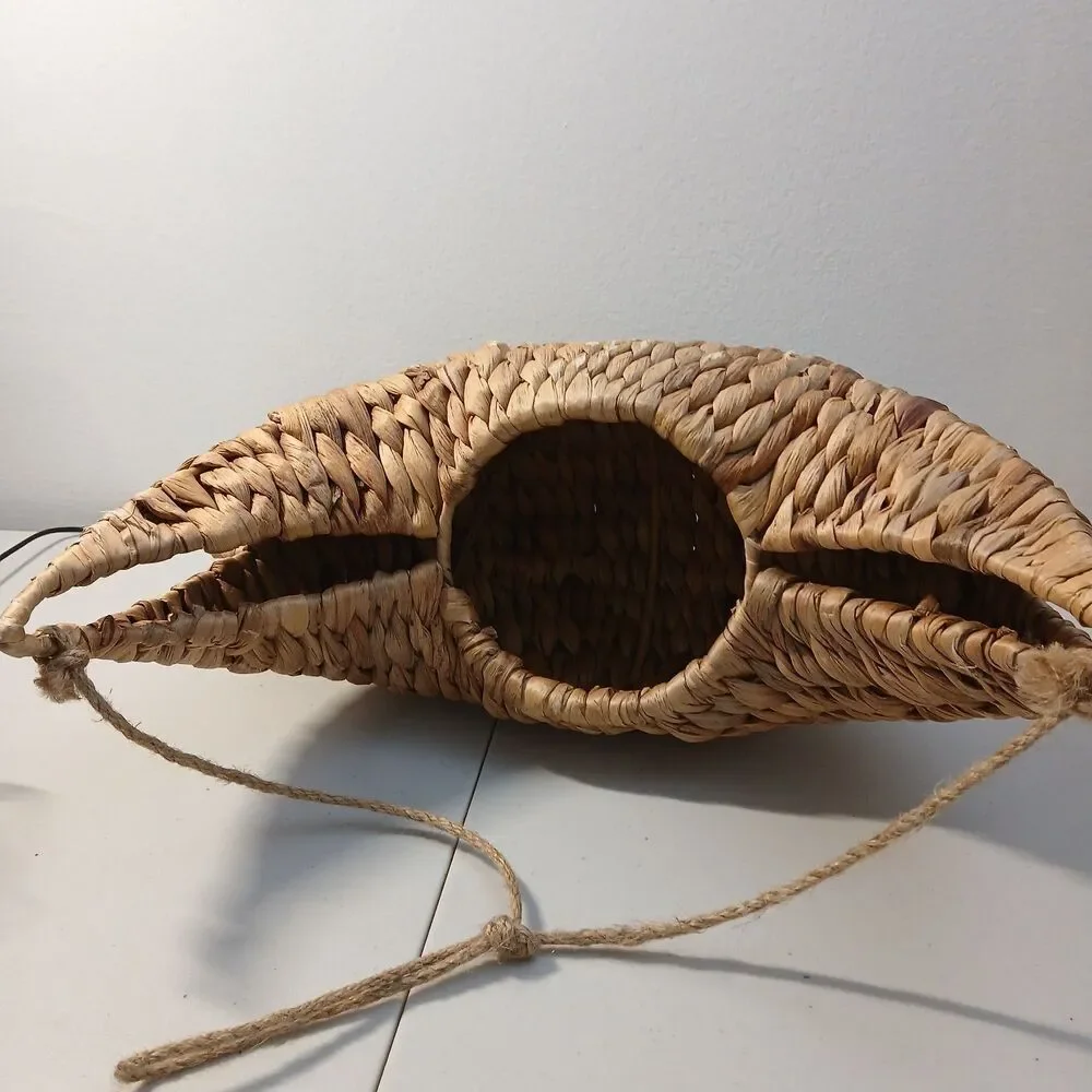 Hyacinth Hanging Koala Bear Basket Planter 12” Upside Down Boho Decor Nature